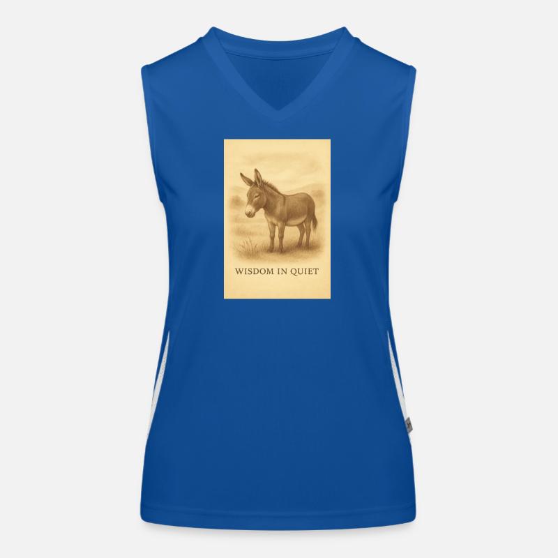 Donkey wisdom at rest Women's Functional Contrast Tank Top