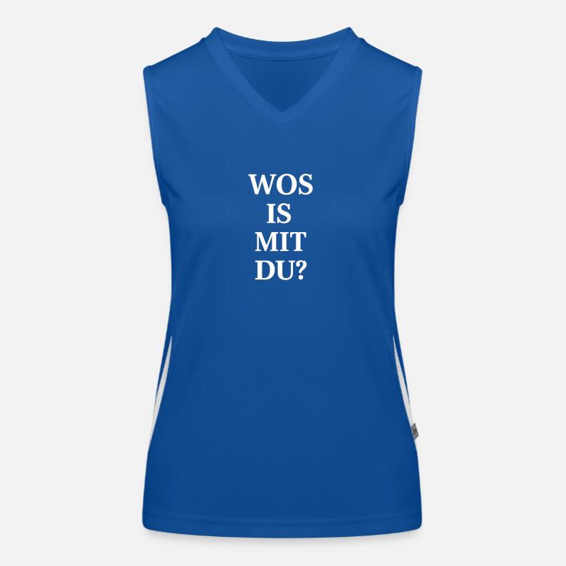 Was ist mit dir? Serif Kontrast Funktionelles Kontrast-Tank Top für Frauen