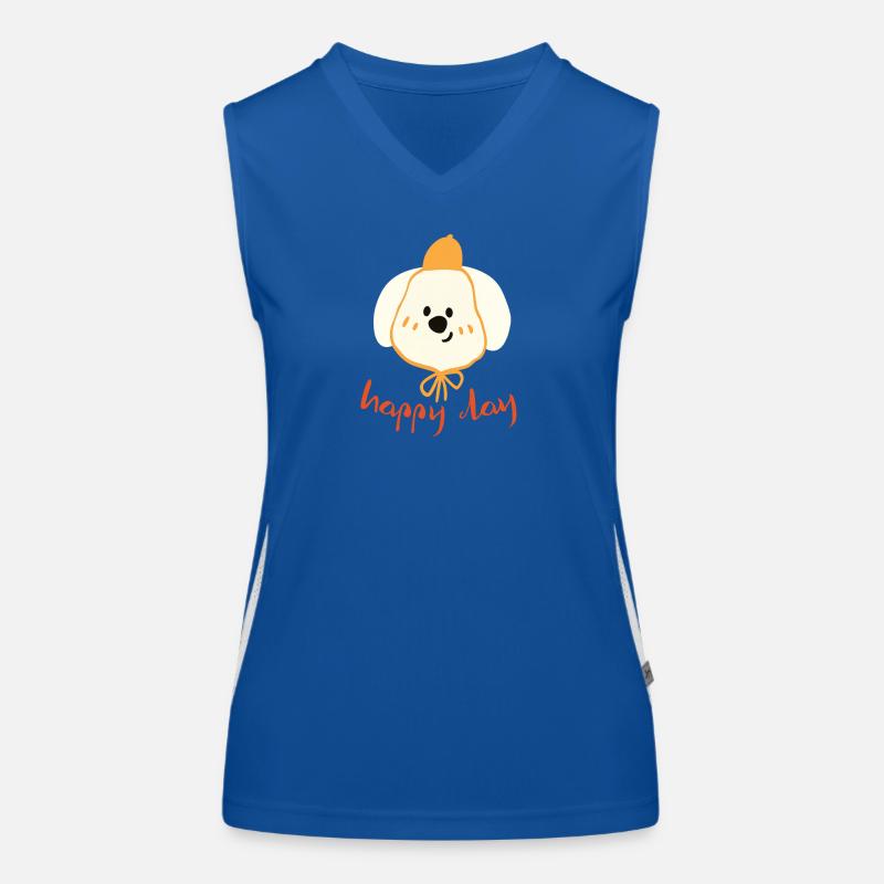 Happy Day liebenswerter Hund  Funktionelles Kontrast-Tank Top für Frauen