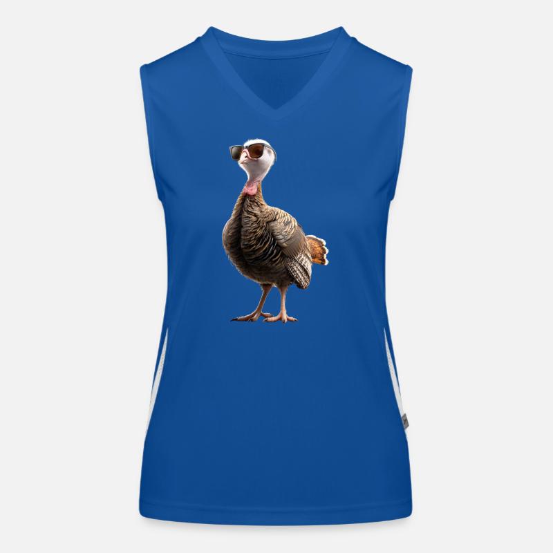 Dinde Poules Oiseaux Dinde Débardeur respirant contrasté Femme