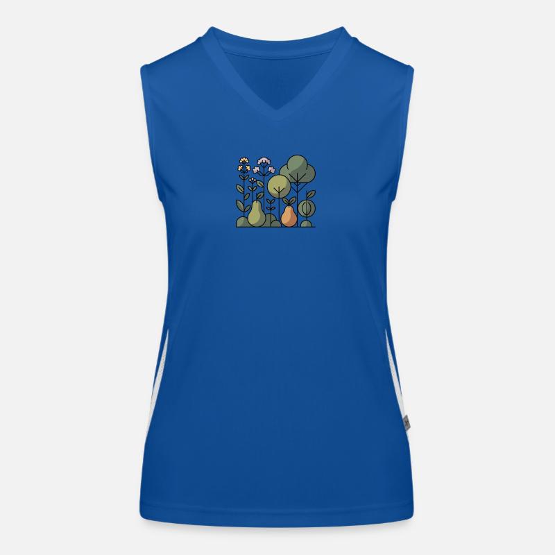 Abstrakter Obstgarten Funktionelles Kontrast-Tank Top für Frauen