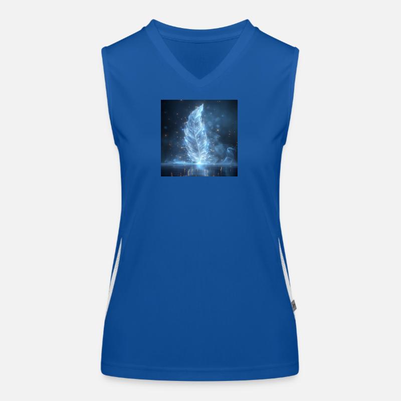 Plume Éthérée Lumineuse – Symbole de Lumière  Débardeur respirant contrasté Femme