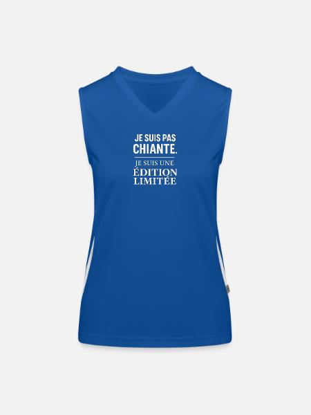 Limited edition I'm not boring - Women's Functional Contrast Tank Top - royal/white - Front