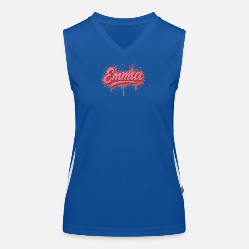 Graffiti Name Emma Gift Ideal Printable Women's Functional Contrast Tank Top