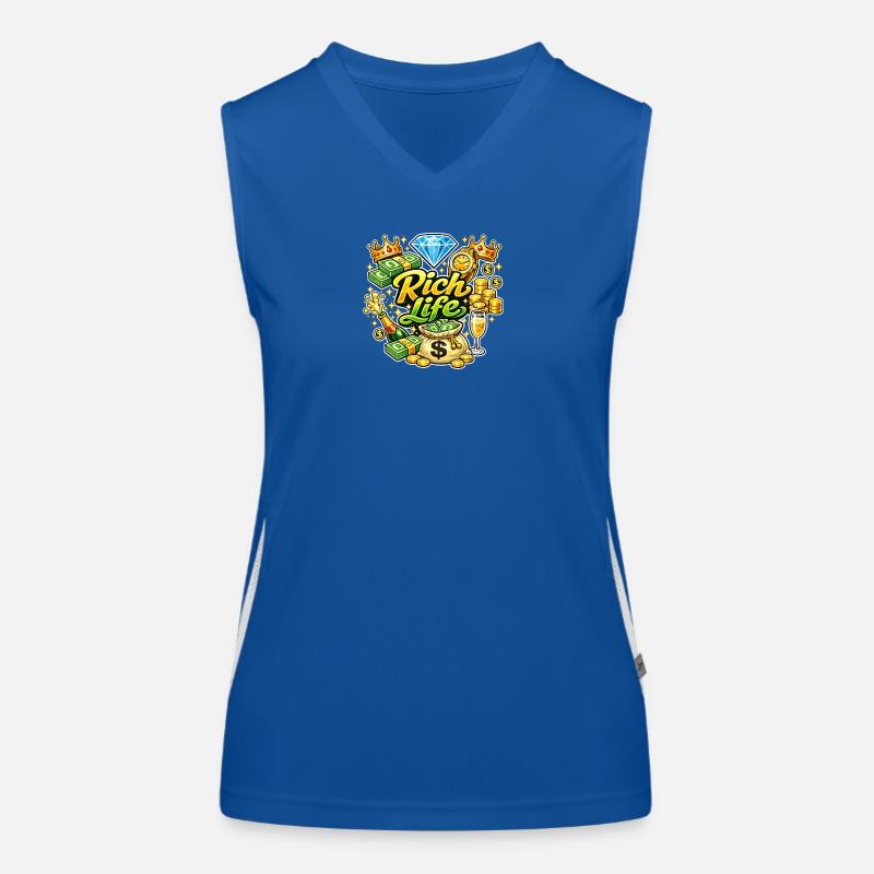 Rich Life Sparkle and Diamonds Women's Functional Contrast Tank Top