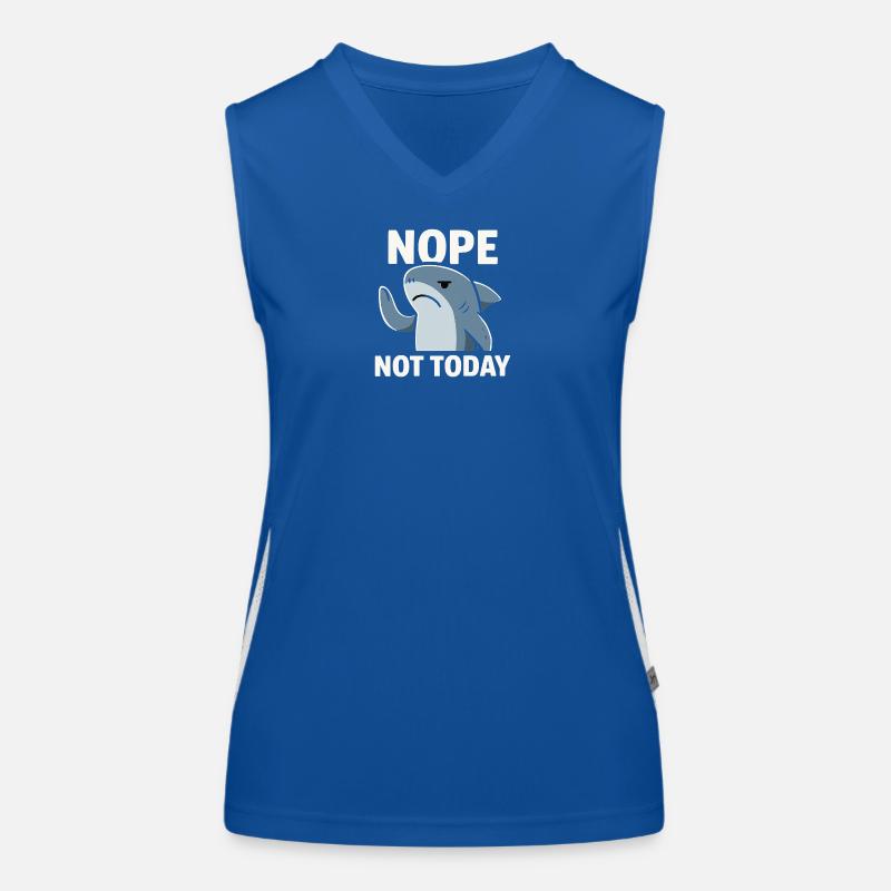 Nein Heute Haifisch Meme Funktionelles Kontrast-Tank Top für Frauen