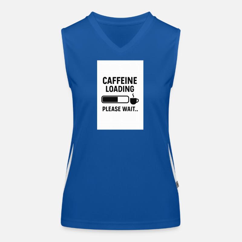 Coffee Charge Level – Please Wait Women's Functional Contrast Tank Top