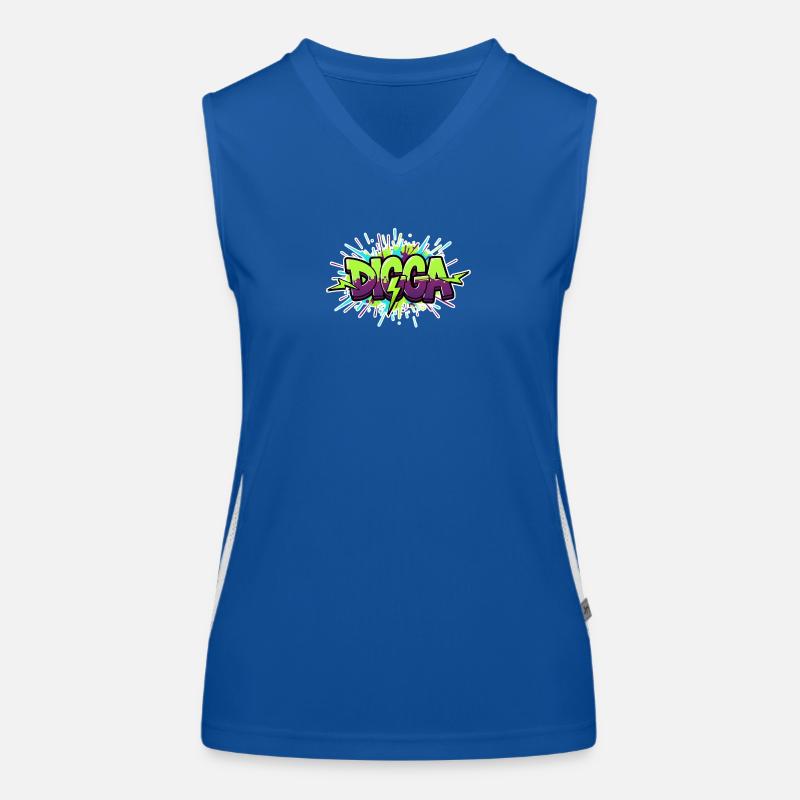 Digga Graffiti Neon Burst Funktionelles Kontrast-Tank Top für Frauen