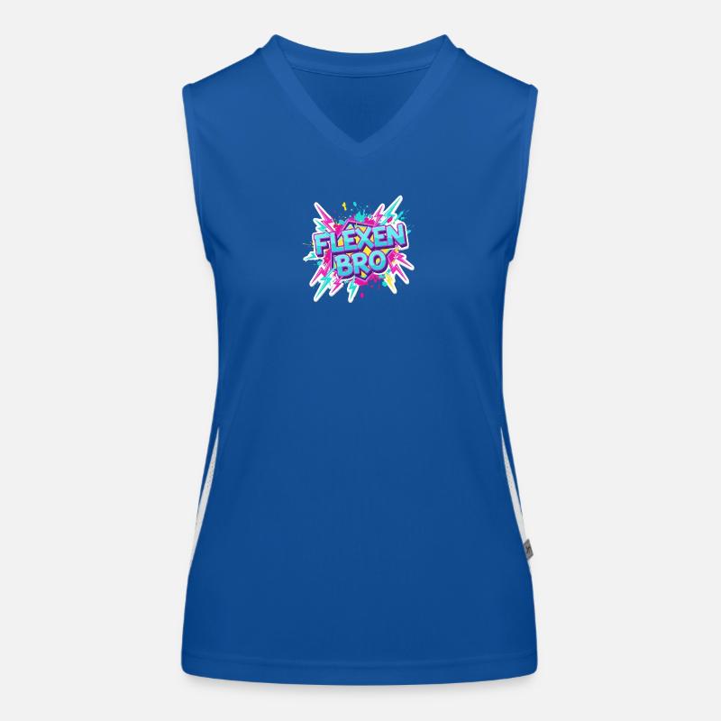 Flexen Bro Graffiti Logo Funktionelles Kontrast-Tank Top für Frauen