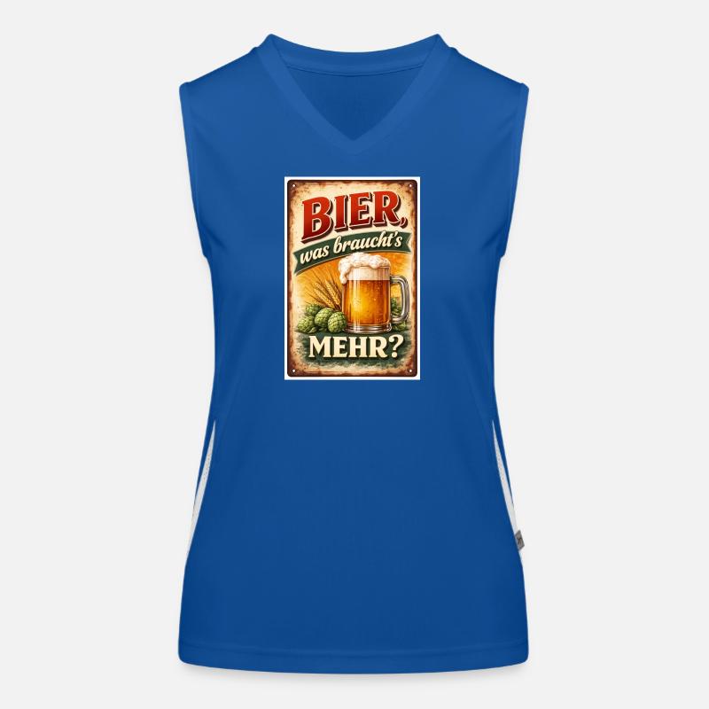 Bier, was braucht's Mehr? Funktionelles Kontrast-Tank Top für Frauen