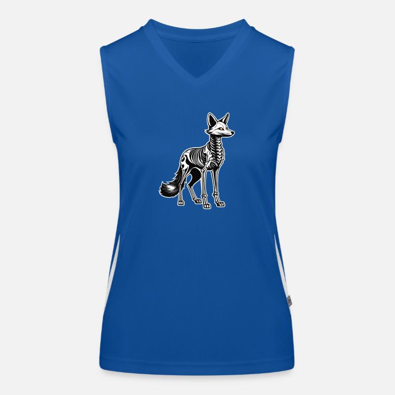 Fuchs Skelett Illustration Funktionelles Kontrast-Tank Top für Frauen