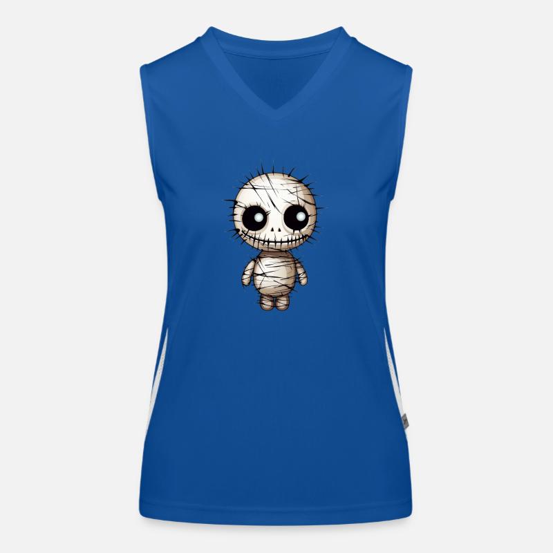 Neuer Stadtmode Trend mit funny Voodoo Doll Design Funktionelles Kontrast-Tank Top für Frauen
