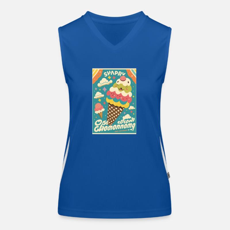 Eiscreme-Stil Funktionelles Kontrast-Tank Top für Frauen