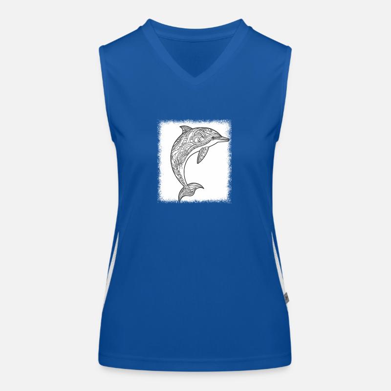 caribbean aquatic environment background Funktionelles Kontrast-Tank Top für Frauen