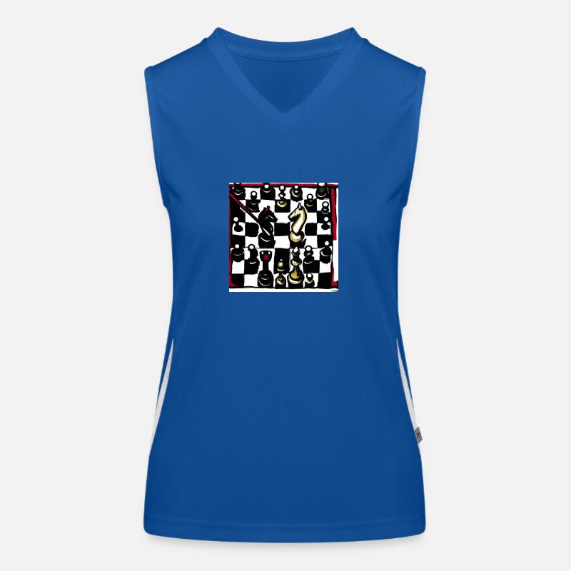 Artificial Intelligence Chess Game Women's Functional Contrast Tank Top