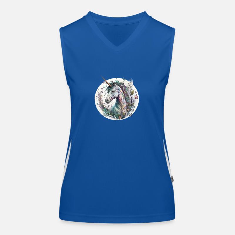 Natur Einhorn Funktionelles Kontrast-Tank Top für Frauen