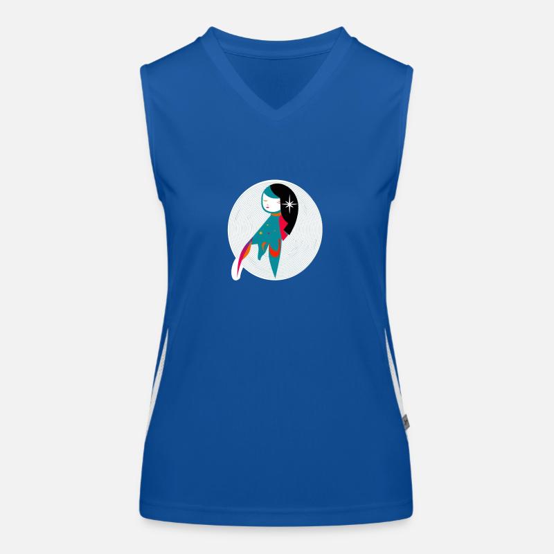 Abstrakte Jungfrau Funktionelles Kontrast-Tank Top für Frauen