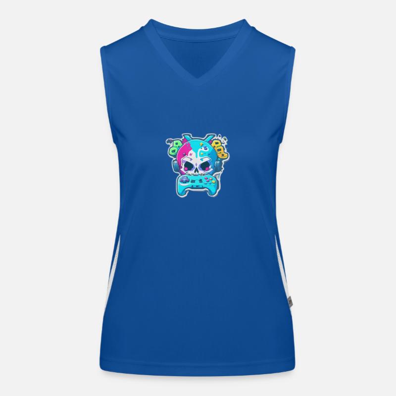 Skullhead Controller Funktionelles Kontrast-Tank Top für Frauen