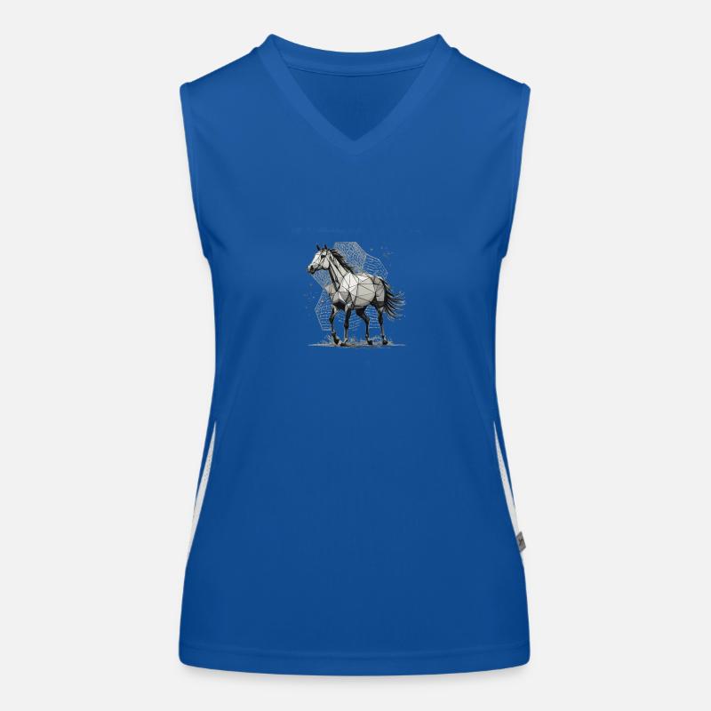 Geo-Pferd Funktionelles Kontrast-Tank Top für Frauen