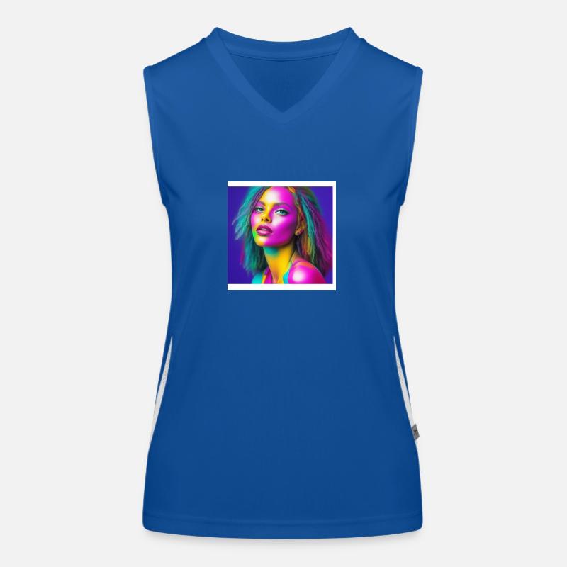 Woman Colored Women's Functional Contrast Tank Top
