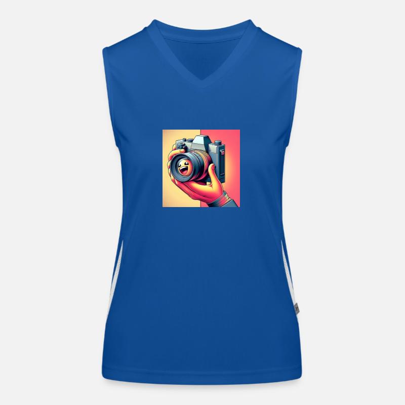 Retro Camera Women's Functional Contrast Tank Top