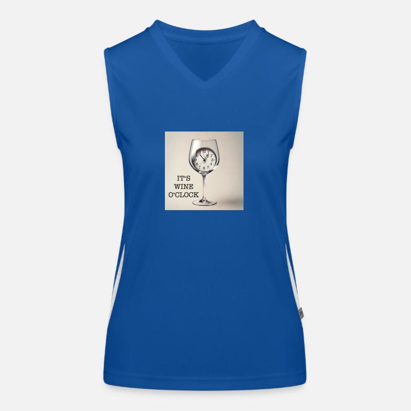 It‘s wine o‘clock - Trinkspruch Wein Funktionelles Kontrast-Tank Top für Frauen