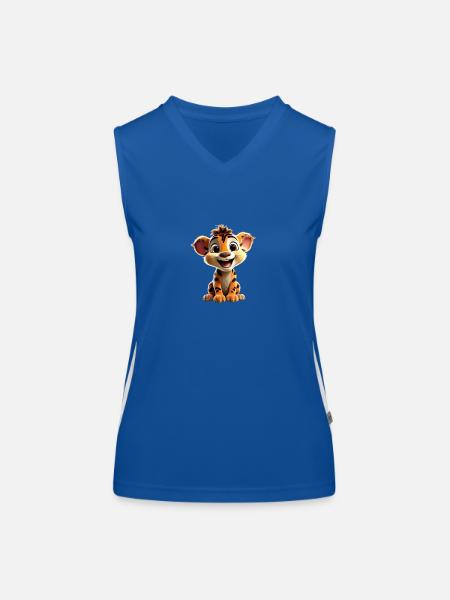 Merry Lion Cub - Women's Functional Contrast Tank Top - royal/white - Front