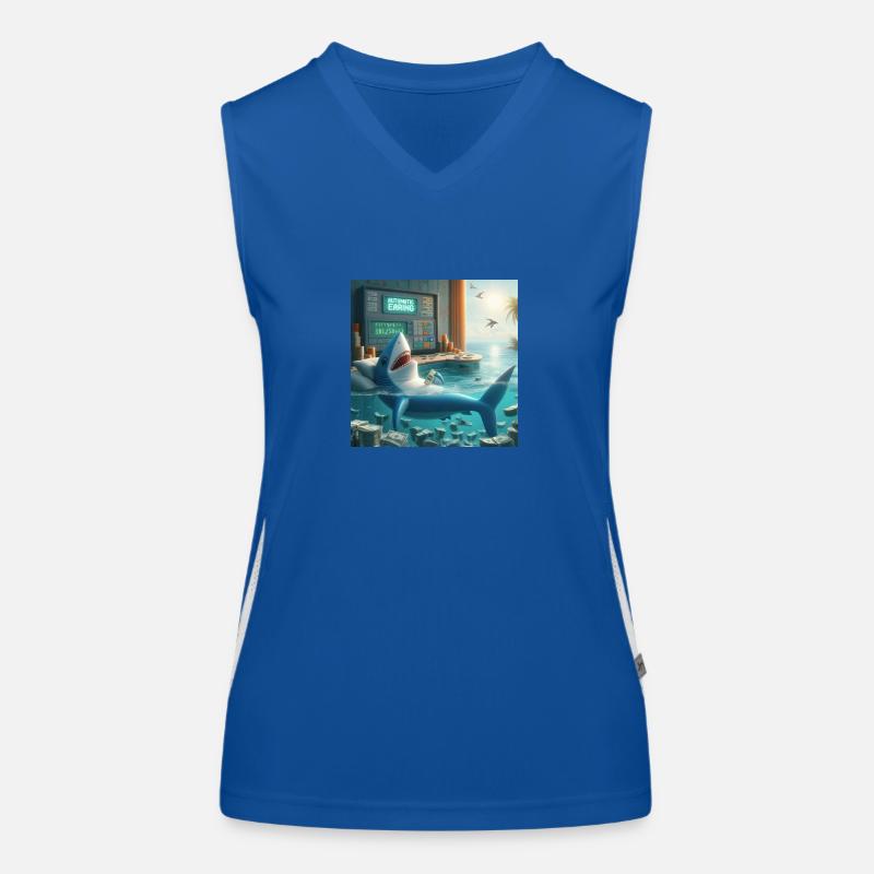 Automatic Earning - Shark 4 product Women's Functional Contrast Tank Top