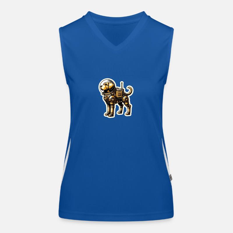 Weltraum-Hund Funktionelles Kontrast-Tank Top für Frauen