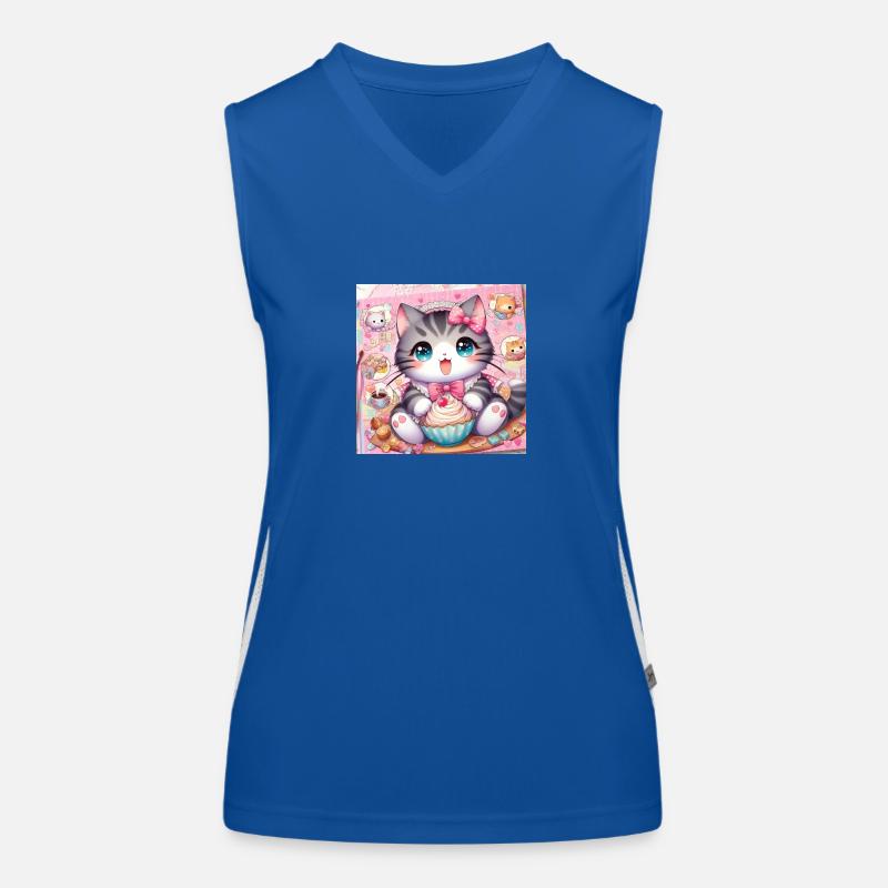 Gebäck Katze Funktionelles Kontrast-Tank Top für Frauen