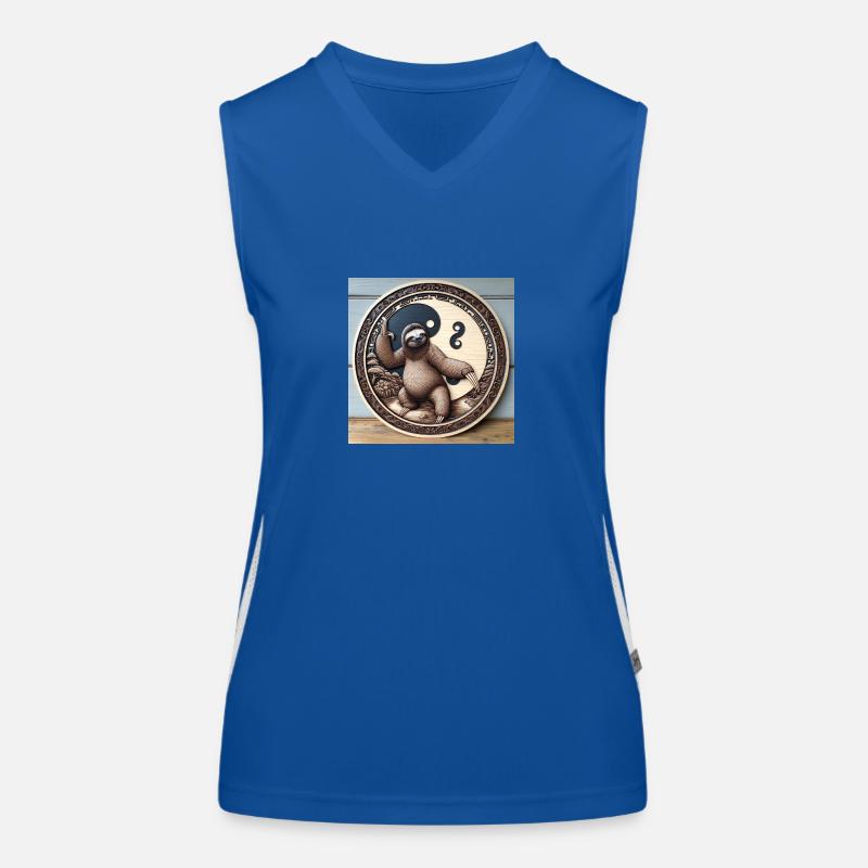QiGong Sloth Women's Functional Contrast Tank Top