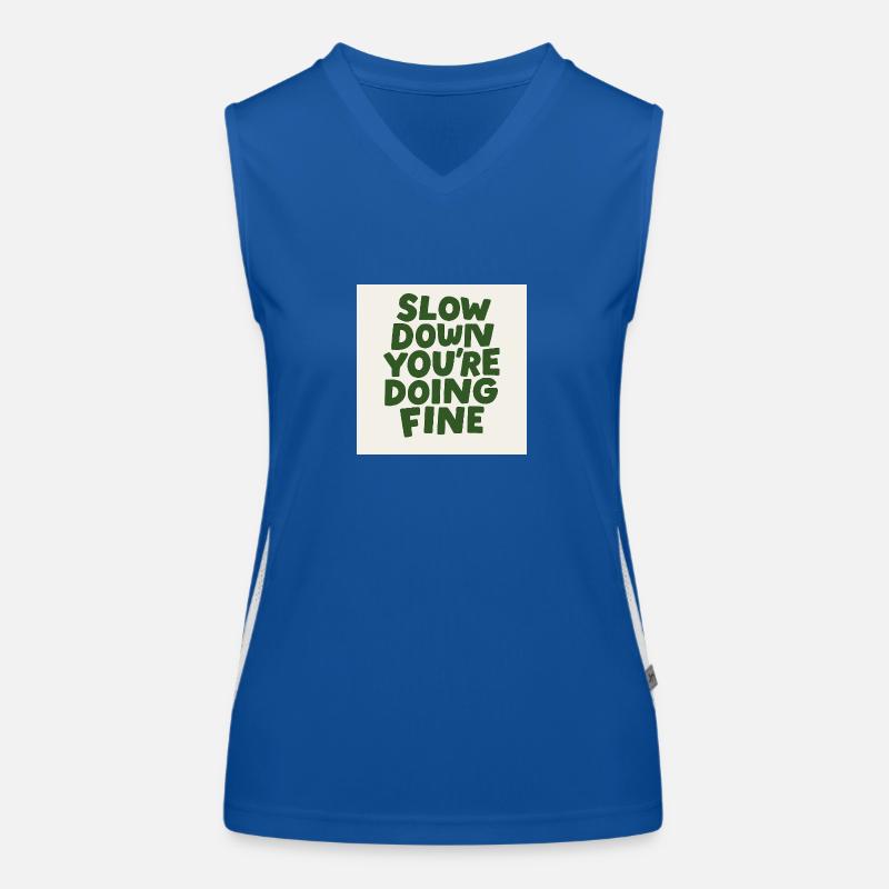 Slow Down Vibes Funktionelles Kontrast-Tank Top für Frauen