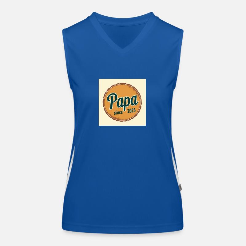 Flux Dev A worn retroinspired logo 2025 papa dady Funktionelles Kontrast-Tank Top für Frauen