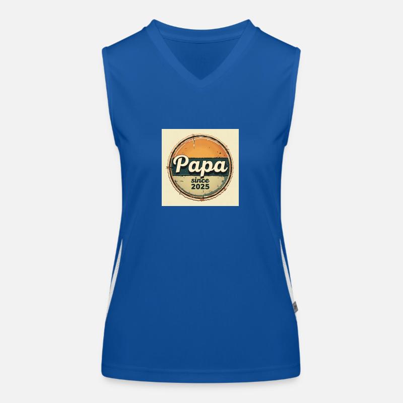 Flux Dev A worn retroinspired logo badge featur Funktionelles Kontrast-Tank Top für Frauen