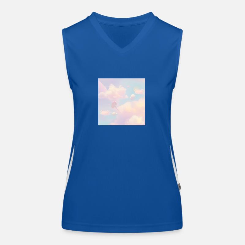 Ciel pastel rêveur Débardeur respirant contrasté Femme