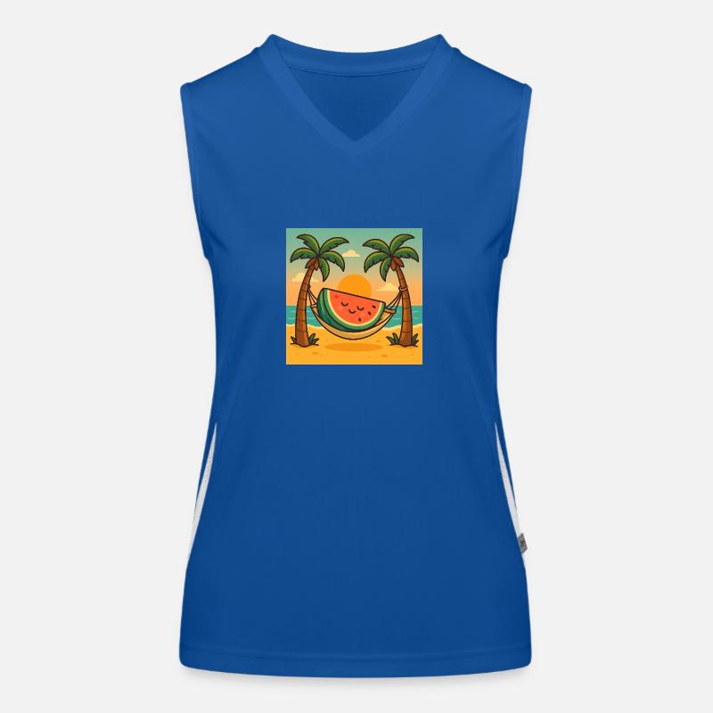 Watermelon Relax – Hammock & Sun Women's Functional Contrast Tank Top
