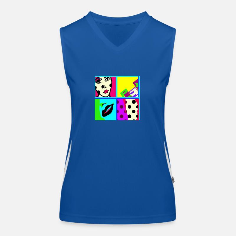 Pop art Funktionelles Kontrast-Tank Top für Frauen