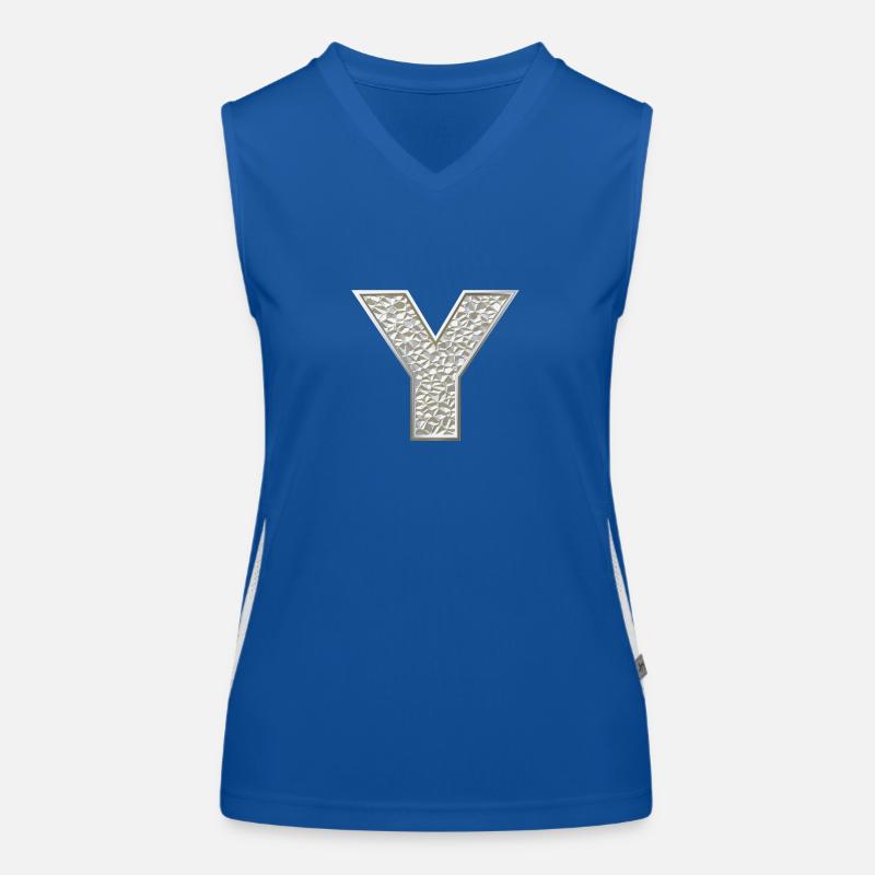 Y, letter, initial, monogram, Women's Functional Contrast Tank Top