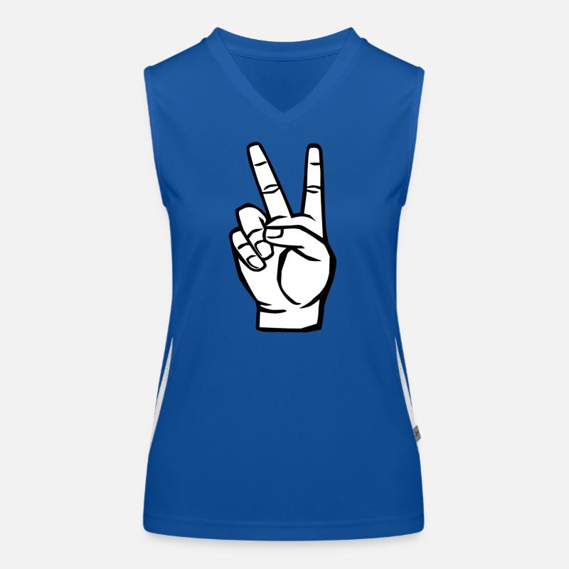 Peace Zeichen - Victory Symbol Funktionelles Kontrast-Tank Top für Frauen