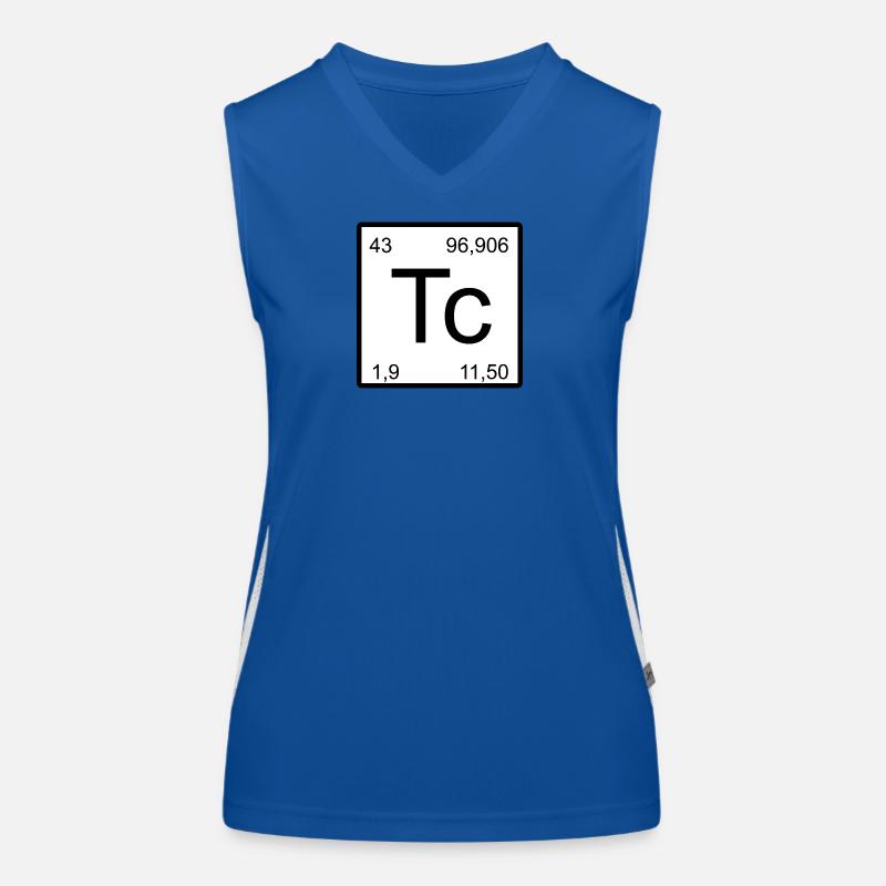 Technetium Periodic Table Graph Women's Functional Contrast Tank Top