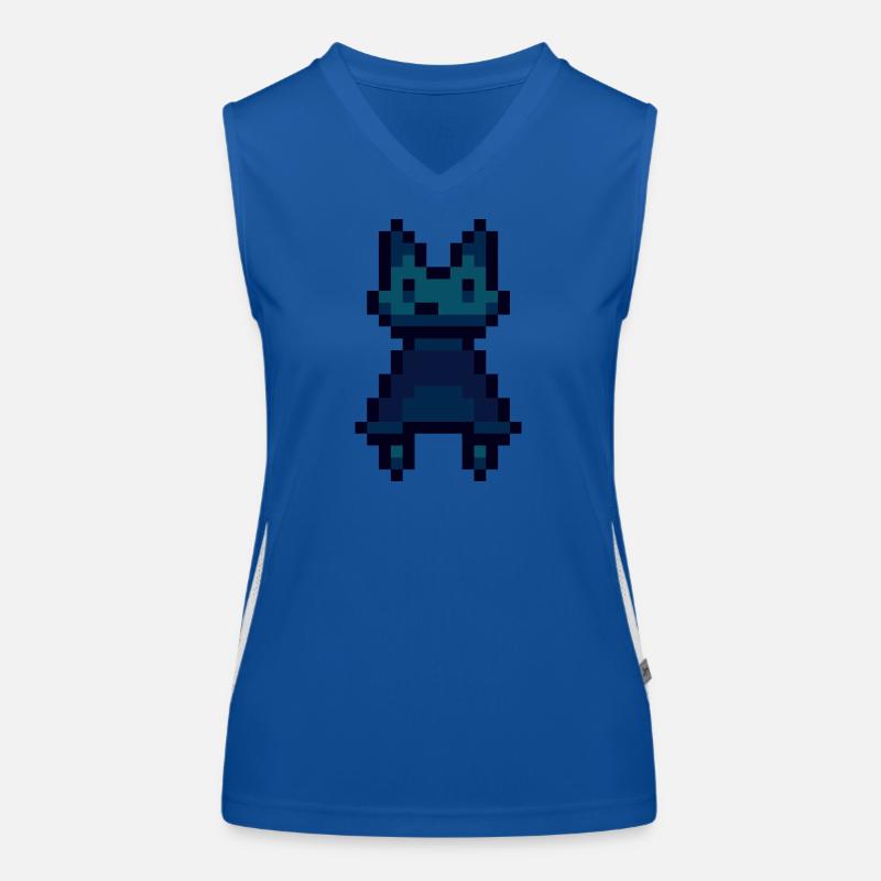 Pixel Cat Women's Functional Contrast Tank Top