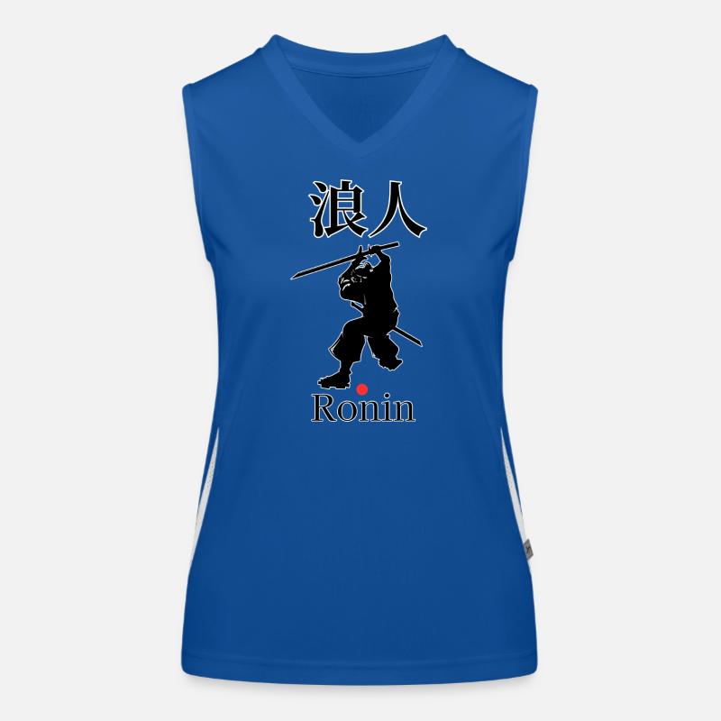 Ronin Samurai Motif Women's Functional Contrast Tank Top
