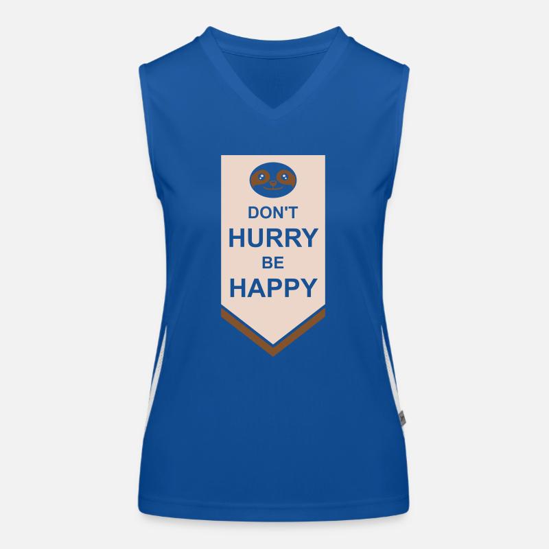 Don't hurry be happy Women's Functional Contrast Tank Top