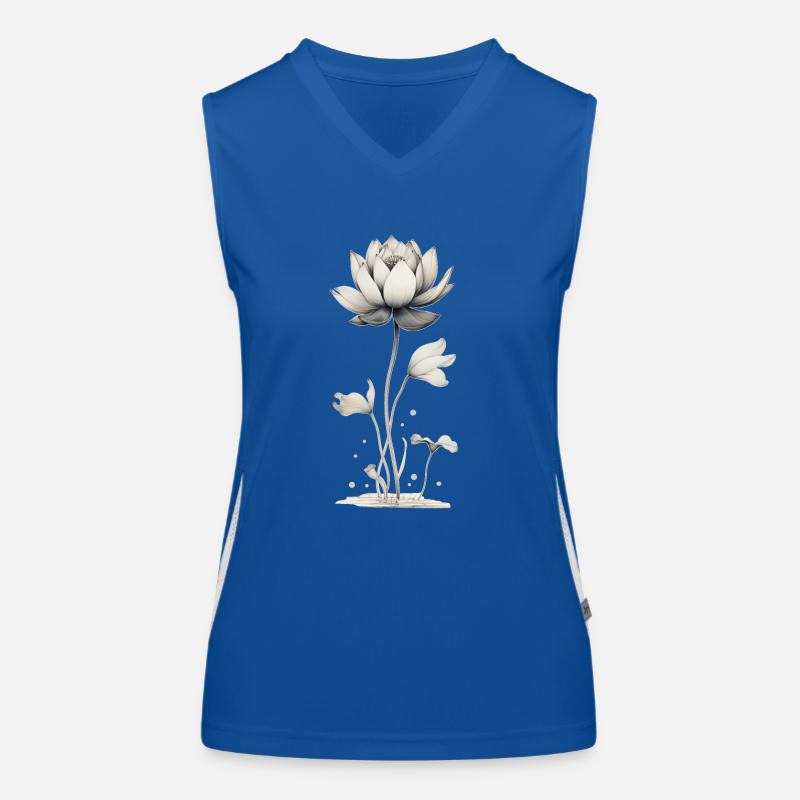 Nénuphar en fleur de lotus Débardeur respirant contrasté Femme