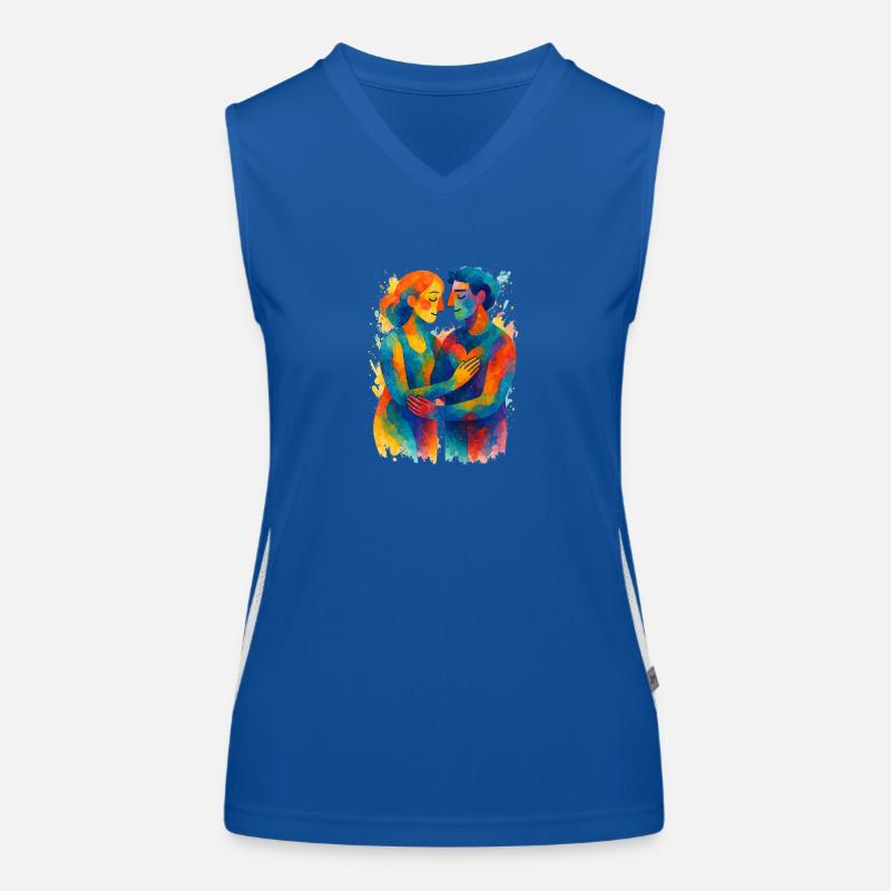 0013 amour abstrait Débardeur respirant contrasté Femme