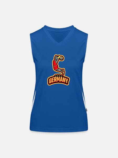 Basketball Tshirt World Champion Gift 2023 Dunk - Women's Functional Contrast Tank Top - royal/white - Front