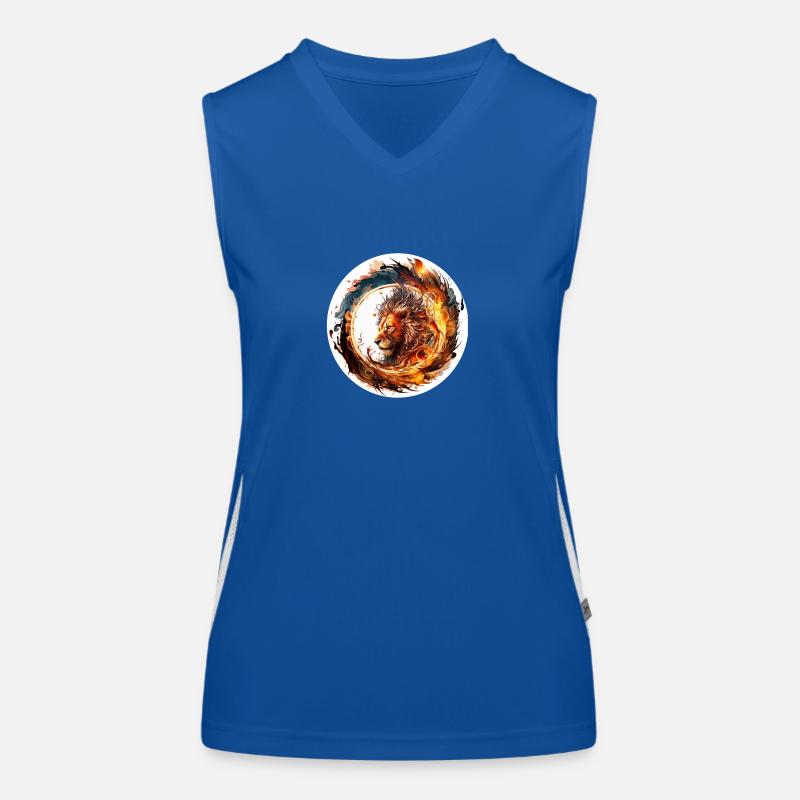 Extravaganter Spreadhirt-Löwe Funktionelles Kontrast-Tank Top für Frauen