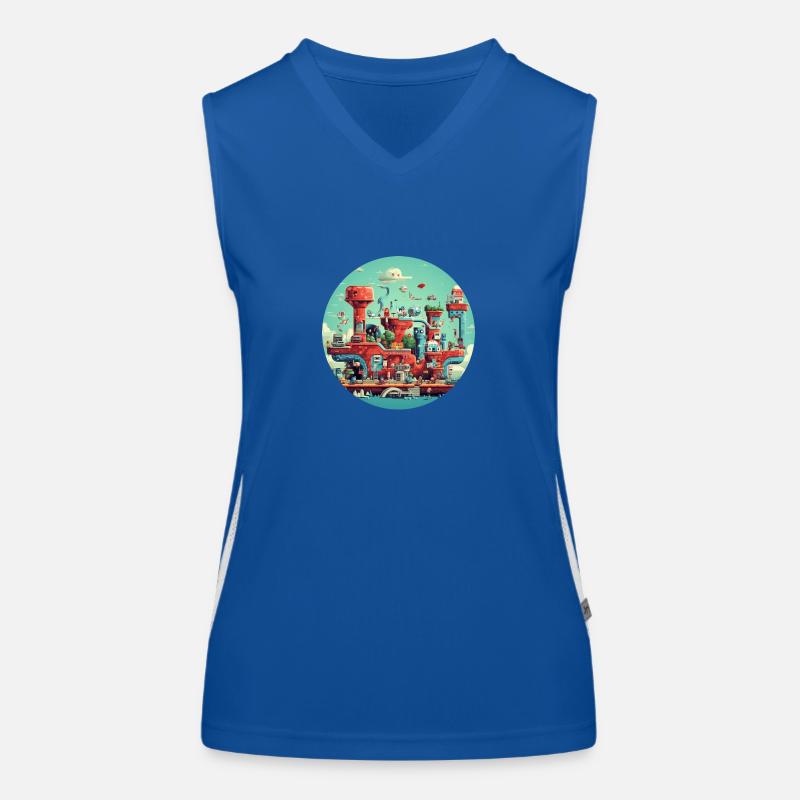 Jeu vidéo rétro nostalgique Débardeur respirant contrasté Femme