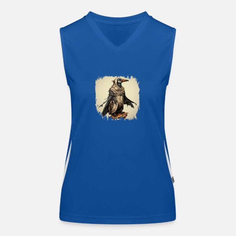 emperor penguin gift idea king penguin happy Funktionelles Kontrast-Tank Top für Frauen