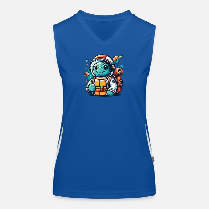 Space Turtle Women's Functional Contrast Tank Top